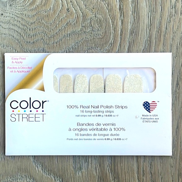 Color Street Silver White Sparkles Home Sleet Home Real Nail Polish Strips 2/$18 - Picture 4 of 7